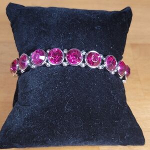 Paparazzi Pink and Silver Bracelet